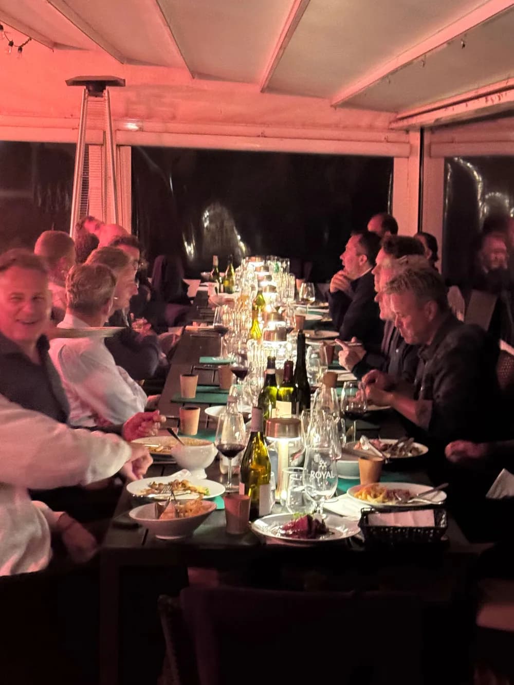 Langbord til middag under Ryder Cup
